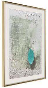 Inramad Poster / Tavla - Floating Leaf I - 20x30 Guldram