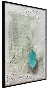 Inramad Poster / Tavla - Floating Leaf I - 30x45 Guldram med passepartout