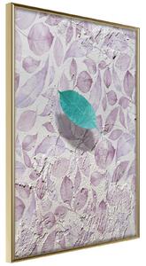 Inramad Poster / Tavla - Floating Leaf II - 30x45 Guldram