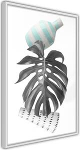 Inramad Poster / Tavla - Floral Alchemy III - 20x30 Svart ram med passepartout