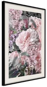 Inramad Poster / Tavla - Floral Life - 30x45 Guldram med passepartout