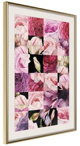 Inramad Poster / Tavla - Floral Jigsaw - 30x45 Svart ram
