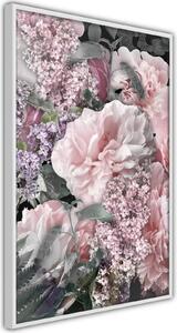 Inramad Poster / Tavla - Floral Life - 30x45 Guldram med passepartout