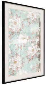 Inramad Poster / Tavla - Floral Muslin - 20x30 Vit ram