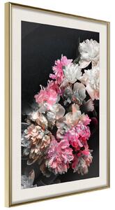 Inramad Poster / Tavla - Flower Poetry - 30x45 Guldram med passepartout