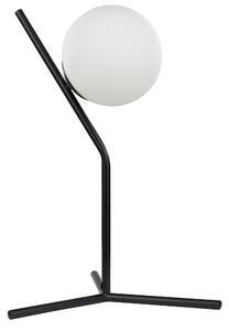Bordslampa Vit och svart Glasskärm Järnstång 45 cm Ram Enkel Ljus Modern Design Heminredning Tillbehör Vardagsrum Beliani