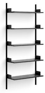New Works - New Works Wall Shelf 190 - Black Ash/Black - Hyllor & Hyllsystem - Knut Bendik Humlevik - Svart - Trä