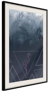 Inramad Poster / Tavla - Geometric Jungle - 20x30 Guldram med passepartout