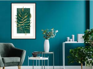 Inramad Poster / Tavla - Gilded Palm Leaf - 20x30 Guldram
