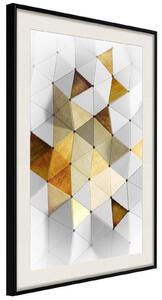Inramad Poster / Tavla - Gold-Plated Enamel - 30x45 Guldram