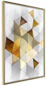 Inramad Poster / Tavla - Gold-Plated Enamel - 30x45 Guldram