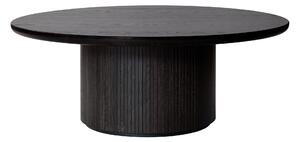 Gubi - Moon Coffee Table Round H45 x Ø120, Brown/Black Stained Veneer Oak Lacquered - Soffbord - Space Copenhagen - Brun,Svart - Trä
