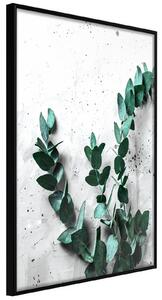 Inramad Poster / Tavla - Green Element - 20x30 Guldram med passepartout