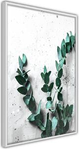 Inramad Poster / Tavla - Green Element - 20x30 Guldram med passepartout