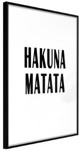 Inramad Poster / Tavla - Hakuna Matata - 20x30 Svart ram