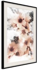 Inramad Poster / Tavla - Heavenly Flowers - 20x30 Svart ram med passepartout