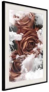 Inramad Poster / Tavla - Heavenly Roses - 20x30 Guldram med passepartout