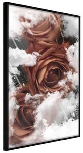 Inramad Poster / Tavla - Heavenly Roses - 20x30 Guldram med passepartout