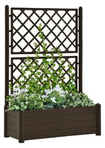 Odlingslåda med spaljé 100x43x142 cm PP mocka - Antracit