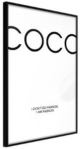 Inramad Poster / Tavla - I Am Fashion - 20x30 Guldram med passepartout