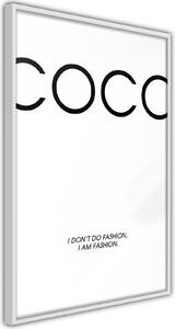 Inramad Poster / Tavla - I Am Fashion - 40x60 Guldram med passepartout