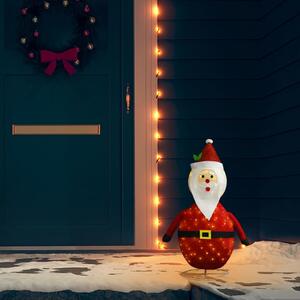 Dekorativ jultomte med LED lyxigt tyg 60 cm