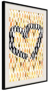 Inramad Poster / Tavla - I Love Oranges - 20x30 Guldram