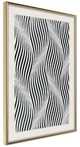 Inramad Poster / Tavla - Illusion of Movement - 20x30 Guldram