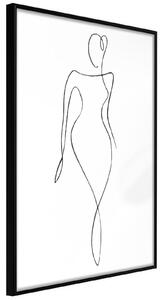 Inramad Poster / Tavla - Impeccable Figure - 20x30 Svart ram