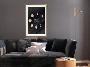 Inramad Poster / Tavla - In the Rhythm of the Moon - 20x30 Guldram med passepartout