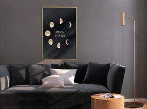 Inramad Poster / Tavla - In the Rhythm of the Moon - 20x30 Guldram med passepartout