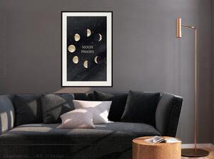 Inramad Poster / Tavla - In the Rhythm of the Moon - 30x45 Guldram med passepartout