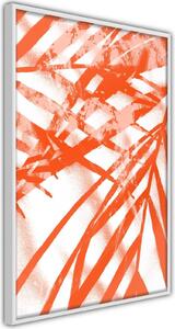 Inramad Poster / Tavla - Incandescent Leaf - 20x30 Guldram med passepartout