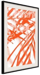 Inramad Poster / Tavla - Incandescent Leaf - 20x30 Svart ram