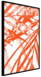 Inramad Poster / Tavla - Incandescent Leaf - 20x30 Svart ram
