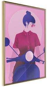 Inramad Poster / Tavla - Independent Girl - 20x30 Guldram