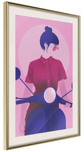 Inramad Poster / Tavla - Independent Girl - 20x30 Guldram med passepartout
