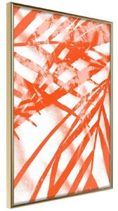 Inramad Poster / Tavla - Incandescent Leaf - 20x30 Guldram