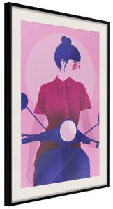 Inramad Poster / Tavla - Independent Girl - 20x30 Vit ram