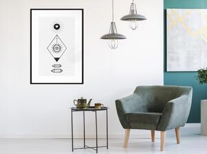 Inramad Poster / Tavla - Intuition - 40x60 Guldram