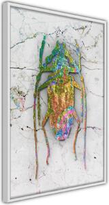 Inramad Poster / Tavla - Iridescent Insect - 20x30 Guldram med passepartout