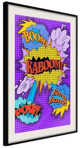Inramad Poster / Tavla - Kaboom! Boom! Pow! - 20x30 Guldram med passepartout