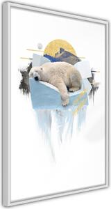 Inramad Poster / Tavla - King of the Arctic - 20x30 Svart ram med passepartout
