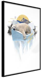 Inramad Poster / Tavla - King of the Arctic - 20x30 Guldram med passepartout