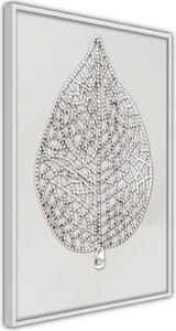 Inramad Poster / Tavla - Leaf-Shaped Pendant - 20x30 Guldram
