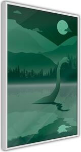 Inramad Poster / Tavla - Loch Ness [Poster] - 20x30 Guldram med passepartout
