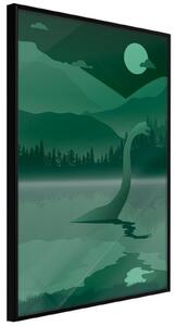 Inramad Poster / Tavla - Loch Ness [Poster] - 20x30 Svart ram