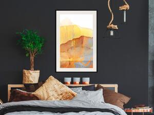 Inramad Poster / Tavla - Martian Landscape - 20x30 Guldram