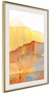 Inramad Poster / Tavla - Martian Landscape - 30x45 Guldram med passepartout