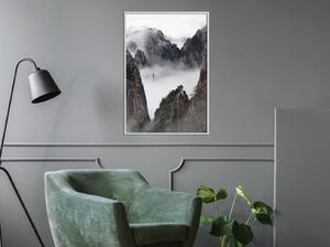 Inramad Poster / Tavla - Misty Valley - 20x30 Guldram